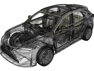 Lexus NX200t F-Sport (2015) 3D Model preview