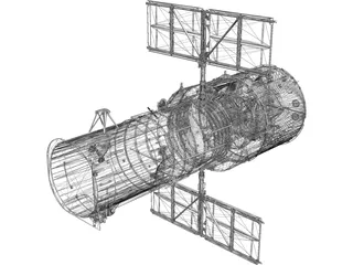 Hubble Space Telescope 3D Model preview