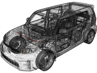 Scion xB (2014) 3D Model preview