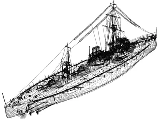 Dreadnouth Battleship 3D Model preview