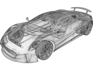 Jaguar C-X75 Concept (2014) 3D Model preview