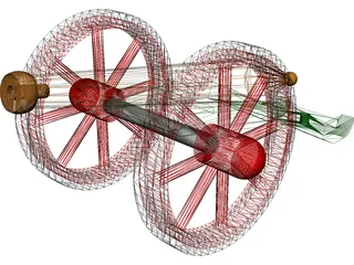 8PDR Cannon 3D Model preview