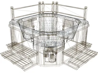 Outdoor Hot Tub Model 3D Model preview