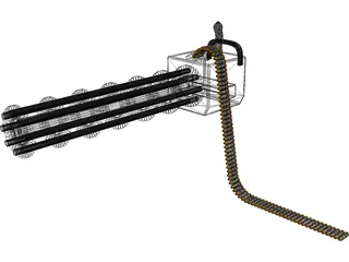 Hand-Held MiniGun 3D Model preview
