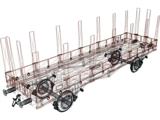 Wagon Stanchion 3D Model preview