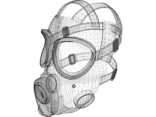 Gas Mask 3D Model preview