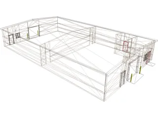 Warehouse 3D Model preview