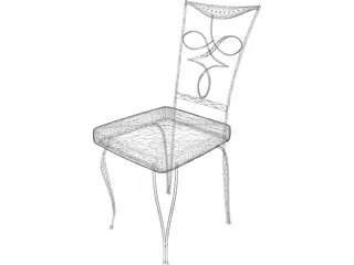 Cast Iron Chair 3D Model preview
