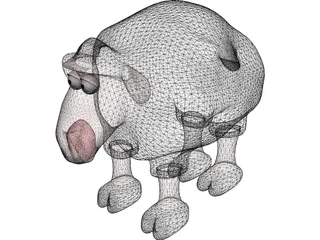 Baa Baa Black Sheep 3D Model preview