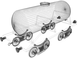 Tank Car 3D Model preview