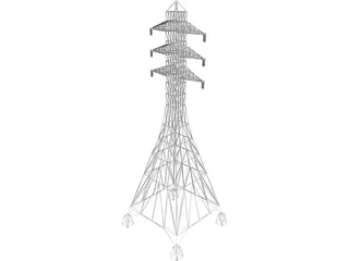Transmission Pylon 3D Model preview