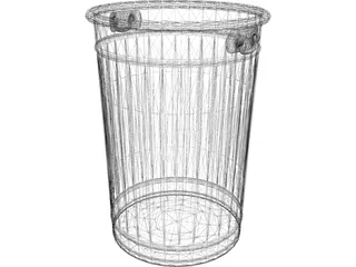 Dustbin 3D Model preview