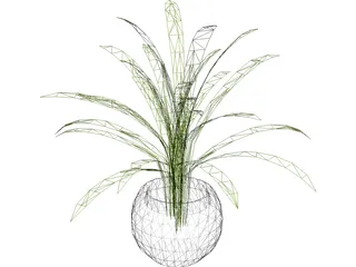 Plant in Pot 3D Model preview