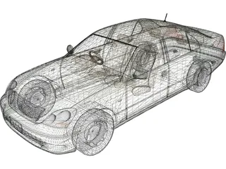 Toyota Celsior (2001) 3D Model preview