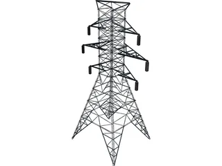 Electrical Tower 3D Model preview