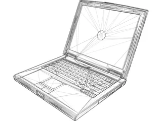 Dell Laptop Computer 3D Model preview