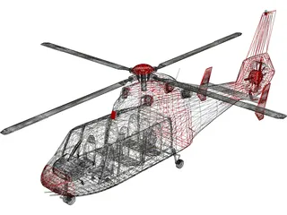 Eurocopter AS-365N Dauphin 2 3D Model preview