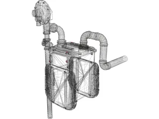 Gas Meter 3D Model preview