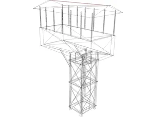 Flag Stand 3D Model preview