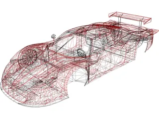 Maserati MC12 Body 3D Model preview