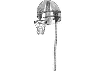 Basketball Street Hoop 3D Model preview