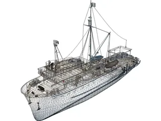 Fishing Ship 3D Model preview