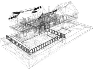 Family House 3D Model preview