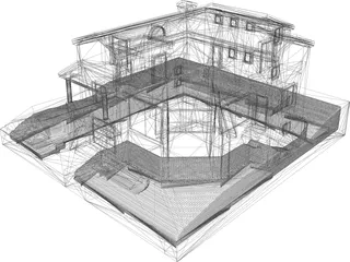 Family House 3D Model preview