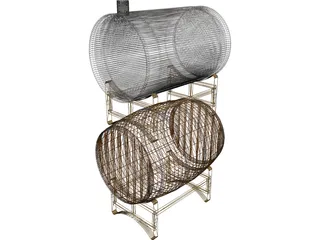Wine Barrels 3D Model preview