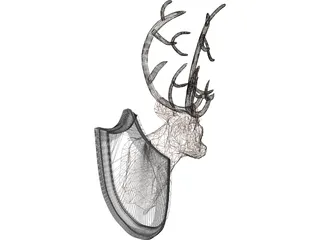 Deer on Wall 3D Model preview