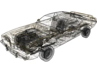 Plymouth Barracuda (1970) 3D Model preview