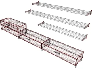 Bookcase 3D Model preview