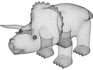 Triceratops Toy 3D Model preview
