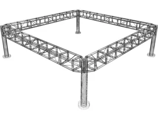 Metal Lighting Rig 3D Model preview