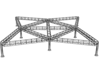 Metal Lighting Rig 3D Model preview