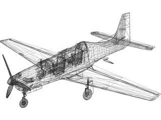 Embraer EMB 312 Tucano 3D Model preview