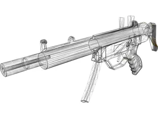 H&K MP5 3D Model preview