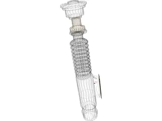 Luke Skywalker Lightsaber 3D Model preview