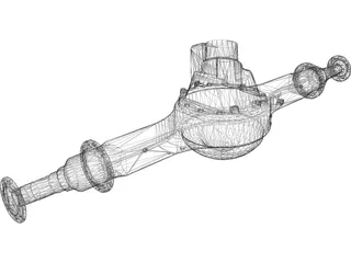 Rear Axle 3D Model preview
