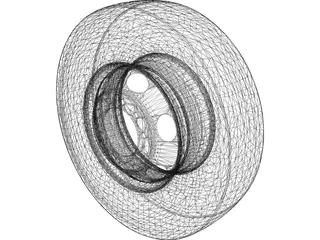 Tire and Rim 3D Model preview