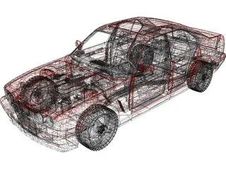 BMW 535i E34 (1990) 3D Model preview
