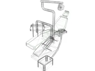 Odontological Chair 3D Model preview