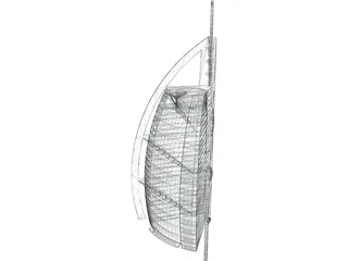 Burj al arab 3D Model preview