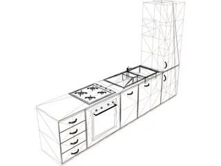 Kitchen 3D Model preview