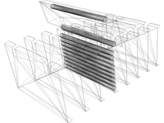 Pipe Rack Mechanism 3D Model preview
