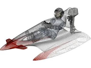 Mini Hydroplane 3D Model preview
