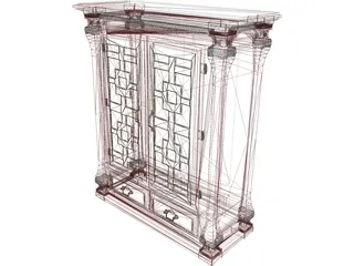 Bedroom Armoire 3D Model preview