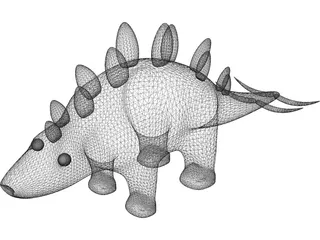 Stegosaurus Toy 3D Model preview