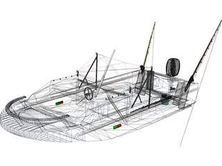 Fishing Boat 3D Model preview