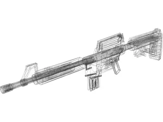 M4A1 3D Model preview